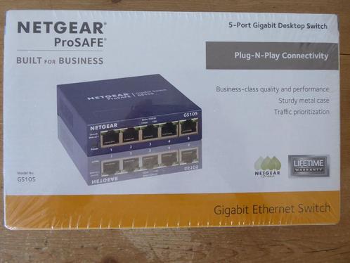 Netgear Prosafe, Desktop Switch, GS105, Computers en Software, Netwerk switches, Nieuw, Ophalen of Verzenden