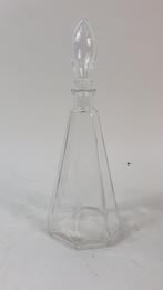 Brocante glazen SGD decanteer karaf met stop. 9 zijdig. 5A8, Antiek en Kunst, Ophalen of Verzenden