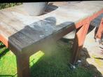 2 stevige tafels op wielen, Ophalen, Zo goed als nieuw, Rechthoekig, Hout
