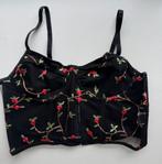 Sexy corsettop met roosjes maat 38, Ophalen of Verzenden, Nieuw, Maat 38/40 (M), Zwart