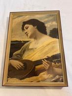 Schilderij Italiaanse vrouw die muziek speelt, Ophalen