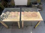 Teakhouten tuintafels 80x80, Tuin en Terras, Tuintafels, Ophalen of Verzenden, Gebruikt, Rechthoekig, Teakhout