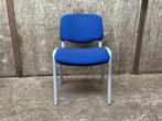 ISO bijzetstoelen - Blauwe vergaderstoelen kantine OP=OP!!!, Blauw, Gebruikt, Ophalen of Verzenden, Metaal