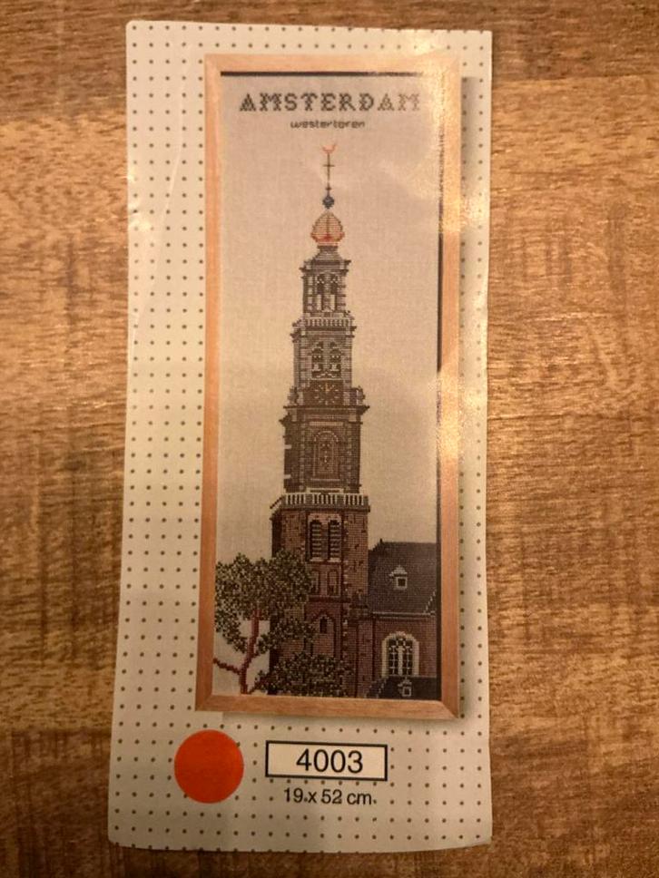 Borduurpakket Westertoren Amsterdam - Compleet, Hobby en Vrije tijd, Borduren en Borduurmachines, Zo goed als nieuw, Borduurpakket