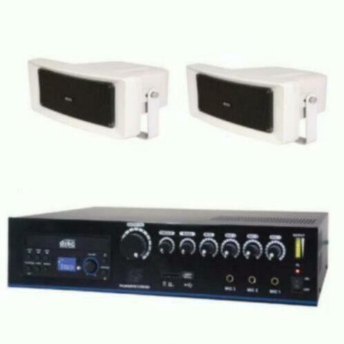 100 Volt omroep set voor voetbal of ijs vereniging, Audio, Tv en Foto, Stereo-sets, Nieuw, Speakers, Overige merken, Ophalen of Verzenden