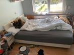 Ombouw en lattenbodem bed 140x200, Huis en Inrichting, Ophalen, Gebruikt, Wit, Tweepersoons