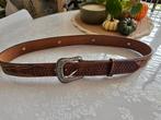 Vintage Bruine Lederen western Riem, Ophalen of Verzenden, Gedragen, Bruin, Echt leder