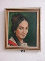 vintage portret schilderij 50er jaren, Antiek en Kunst, Kunst | Schilderijen | Klassiek, Ophalen