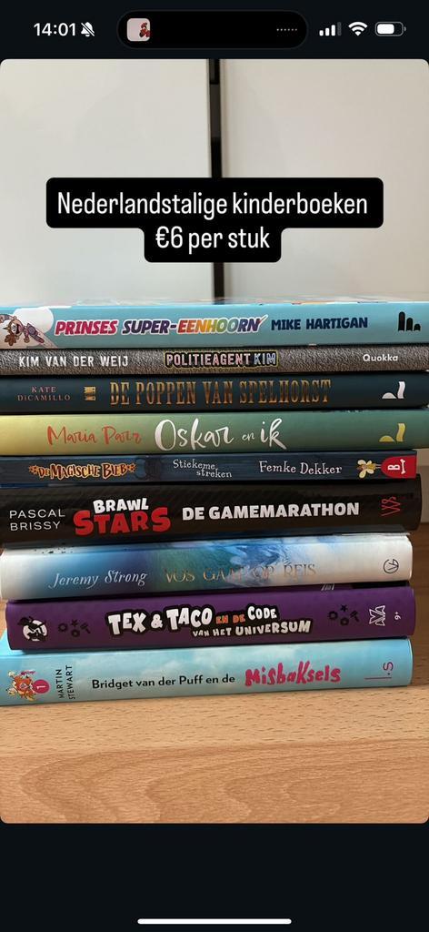 Verschillende Nederlanderstalige kinderboeken €6 per stuk, Boeken, Kinderboeken | Jeugd | 10 tot 12 jaar, Zo goed als nieuw, Ophalen
