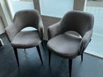 Richmond Interiors 2 eettafelstoelen fauteuils grijs velvet, Huis en Inrichting, Stoelen, Ophalen, Zo goed als nieuw, Grijs, Twee