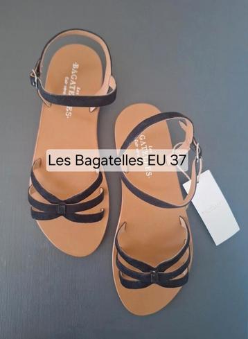 Les Bagatelles suède sandalen zwart EU 37 nieuw beschikbaar voor biedingen