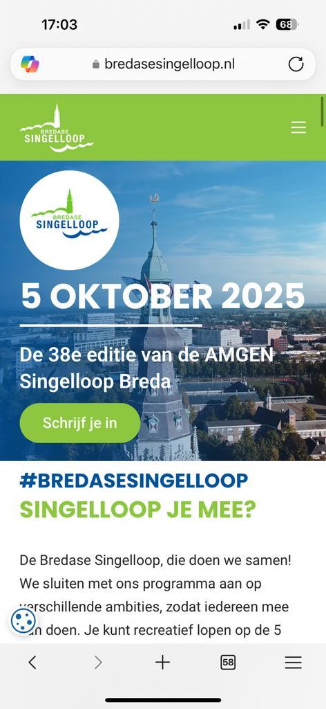 Gezocht: startbewijs singelloop Breda halve marathon, Tickets en Kaartjes, Evenementen en Festivals, Eén persoon