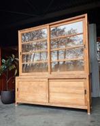 Schoolkast Teakhout | Stoere Buffetkast | Winkelkast #2634, Niet ingevuld, Gebruikt, Met deur(en), 200 cm of meer