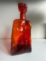 Vintage Empoli karaf met schors structuur - jaren 60, Ophalen of Verzenden