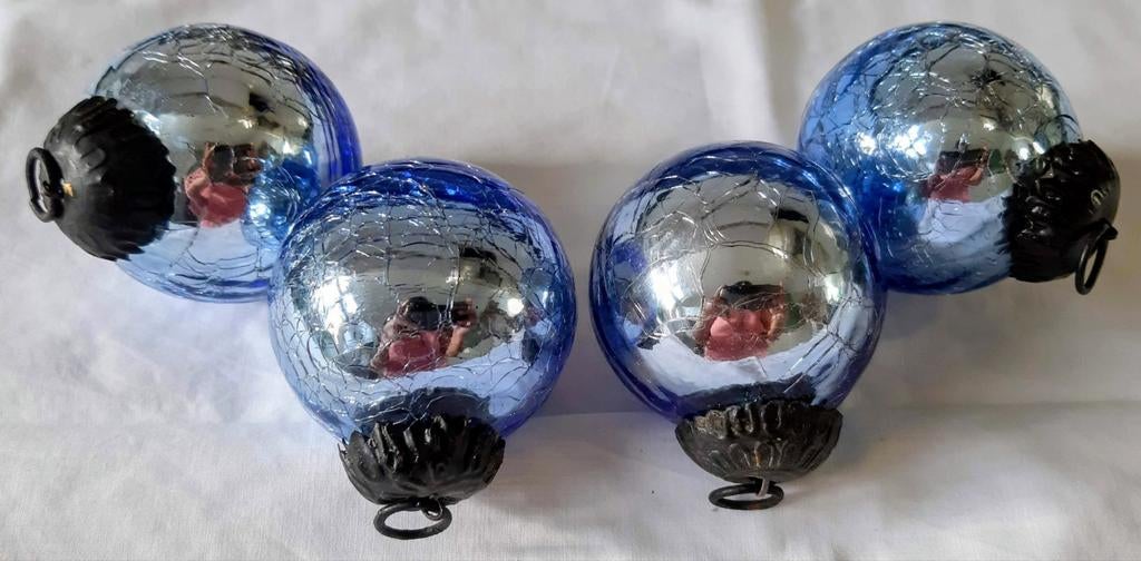 4 Lichtblauwe heksenballen, Antiek en Kunst, Ophalen of Verzenden