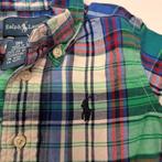 Ralph Lauren overhemd baby groen/blauw geruit mt 68 nr 47981, ., Ophalen of Verzenden, Zo goed als nieuw, Ralph Lauren