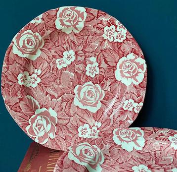 Burleigh Staffordshire Victorian Chintz set van 4 dinerborde beschikbaar voor biedingen