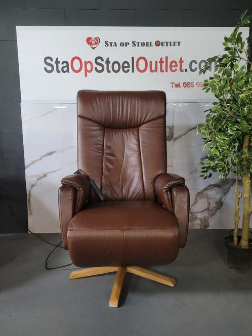 Sta op stoel Prominent Malmö met Kantelfunctie, Huis en Inrichting, Fauteuils, Zo goed als nieuw, Leer, 50 tot 75 cm, Minder dan 75 cm