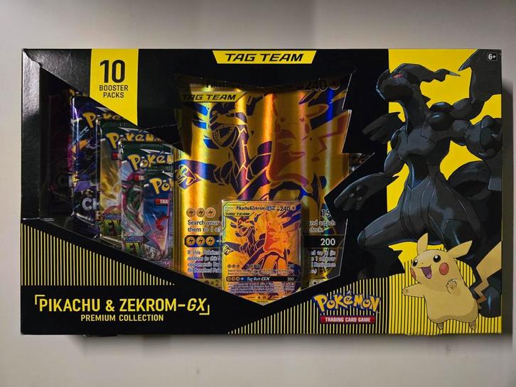 Pikachu & Zekrom GX Tag Team Box + Evolving Skies, Hobby en Vrije tijd, Verzamelkaartspellen | Pokémon, Nieuw, Boosterbox, Ophalen