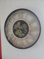 Grote Wandklok met Tandwielen - 55cm, Huis en Inrichting, Woonaccessoires | Klokken, Ophalen, Zo goed als nieuw, Analoog, Wandklok