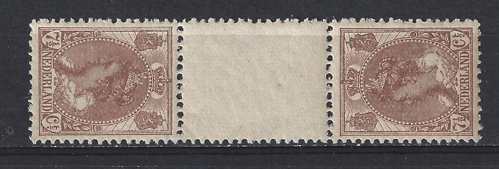 NVPH 61 C Postfris tete beche keerdruk 1924 MET CERTIFICAAT, Postzegels en Munten, Postzegels | Nederland, Postfris, T/m 1940