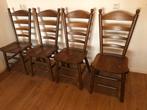 4x LICHT EIKEN EETTAFEL STOELEN, Huis en Inrichting, Stoelen, Ophalen, Zo goed als nieuw, Bruin, Vier
