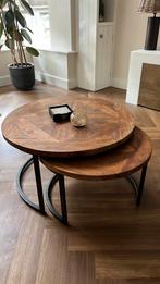 Salontafel 2-delig, Huis en Inrichting, 100 tot 150 cm, 50 tot 75 cm, Rond, Zo goed als nieuw