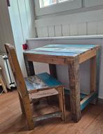 Steigerhouten tafel en stoeltje, Kinderen en Baby's, Kinderkamer | Tafels en Stoelen, Ophalen, Tafel(s) en Stoel(en)