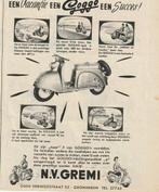 Retro reclame 1955 Goggo Gremi brommer een succes, Verzenden, Overige typen