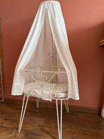 Brocante smeedijzeren Poppenwiegje met Bekleding, Ophalen of Verzenden, Gebruikt, Wieg