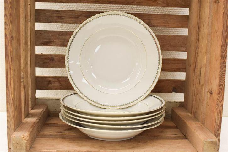6 stuks Winterling Bavaria porseleinen diepe borden 48384, Huis en Inrichting, Keuken | Servies, Gebruikt, Bord(en), Wedgwood