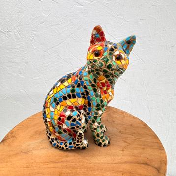 Mozaïek beeld kat | Barcino design Gaudi beschikbaar voor biedingen
