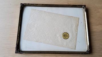 Antiek fotolijstje met bewerkte hoeken gemerkt Jyden.  beschikbaar voor biedingen