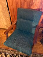 Vintage jaren 70 stoel blauw, Huis en Inrichting, Fauteuils, Ophalen of Verzenden, Zo goed als nieuw, 75 tot 100 cm, 50 tot 75 cm