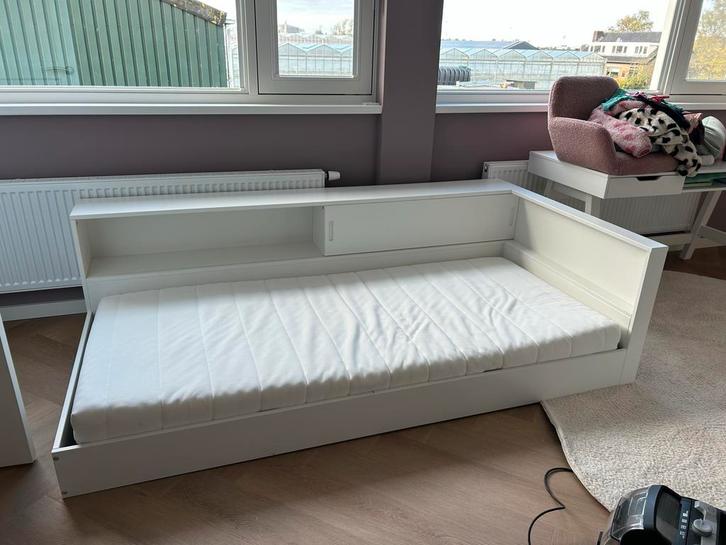 Woood Connect Hoekbed - zgan. incl. matras en lattenbodem., Huis en Inrichting, Slaapkamer | Bedden, Zo goed als nieuw, Eenpersoons