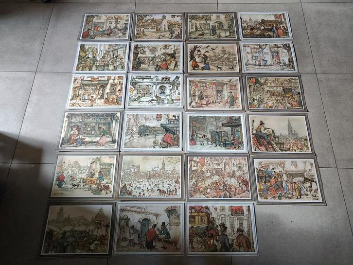 23 Anton Pieck prenten, Hobby en Vrije tijd, Scrapbooking, Ophalen of Verzenden