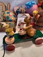 #pasen Houten Paasdecoratie met Konijn en Drum, Ophalen of Verzenden