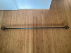 Zwarte gordijnroede IKEA 110-205 cm uitschuifbaar 19 mm, Ophalen of Verzenden, Zo goed als nieuw, Zwart, 150 tot 200 cm