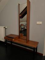 Vintage retro kaptafel met verstelbare spiegel, Ophalen of Verzenden, Zo goed als nieuw, 100 tot 150 cm, Minder dan 100 cm
