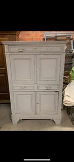 Zachthouten oude geschilderde kast, Antiek en Kunst, Antiek | Meubels | Kasten, Ophalen