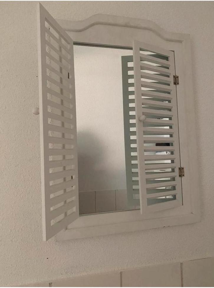 Spiegel met luiken, Antiek en Kunst, Antiek | Spiegels, Minder dan 50 cm, Minder dan 100 cm, Rechthoekig, Ophalen