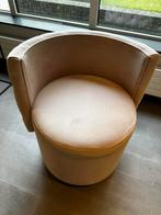 Roze Gecapitonneerde Stoel, Ophalen, Minder dan 75 cm, Zo goed als nieuw, Stof