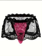 Sissy string met rokje, Verzenden, Zwart, Slip