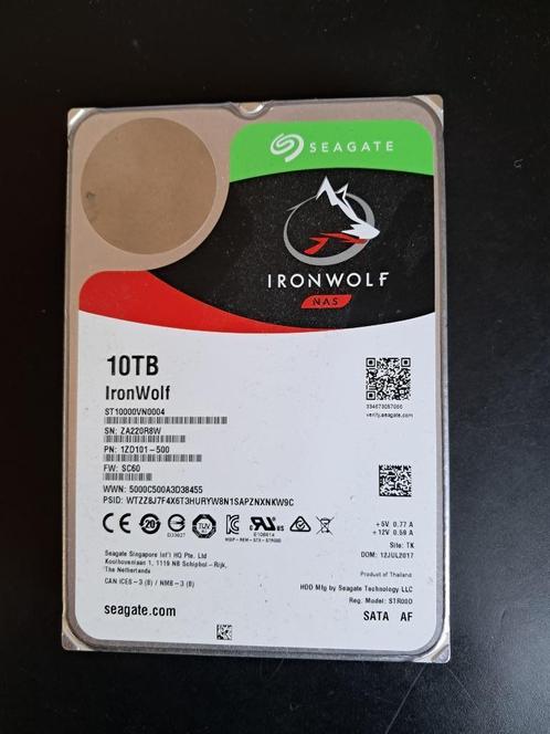 Seagate Ironwolf Nas 10 TB met "warning"., Computers en Software, Harde schijven, Zo goed als nieuw, Desktop, NAS, Ophalen of Verzenden