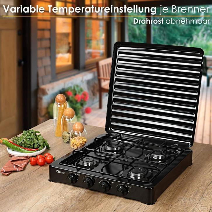 Zilan 4-pits gastoestel, Huis en Inrichting, Keuken | Keukenbenodigdheden, Nieuw, Ophalen of Verzenden