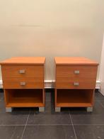 Twee houten nachtkastjes - kersenhout, Ophalen, Gebruikt, Minder dan 45 cm, Minder dan 55 cm
