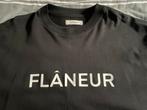 Flaneur Printed Logo T-shirt | Black, Kleding | Heren, Maat 52/54 (L), Flaneur, Zwart, Ophalen of Verzenden