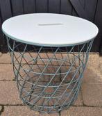Ikea bijzettafel met draadmand te koop, Ophalen, Minder dan 55 cm, Gebruikt, Rond