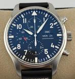 IWC Pilot's Watch Chronograph IW377709, Leer, Staal, Polshorloge, Zo goed als nieuw