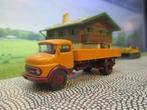 Mercedes Benz L311 Rundhauber - Märklin oranje, Ophalen of Verzenden, Zo goed als nieuw, Bus of Vrachtwagen, Herpa